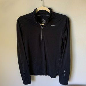 Nike Running Dri-Fit Black Half Zip Pullover Small